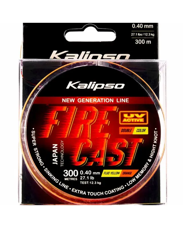 Волосінь Kalipso Fire Cast FYO 300m 0.40mm double color 