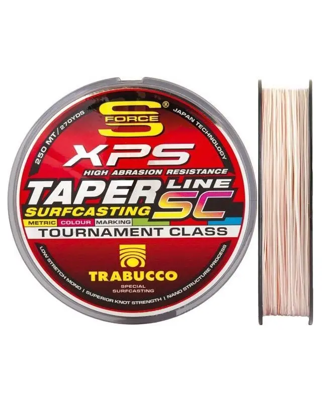 Волосінь Trabucco S-Force Taper Line SC 250m конусна 0.26-0.57mm