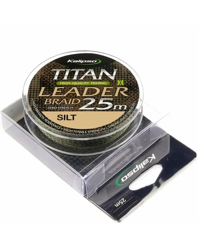 Шнур Kalipso Titan Leader Braid Weed(Silt) 25m 0.14mm