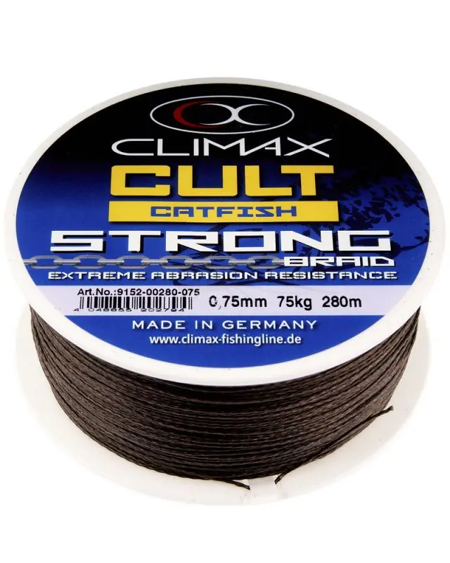 Шнур Climax Cult Catfish Strong 280m 0.75mm 75kg brown