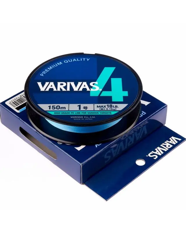 Шнур Varivas 4 150m-PE1.0 18lb water blue
