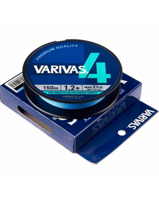 Шнур Varivas 4 150m-PE1.2 21lb water blue