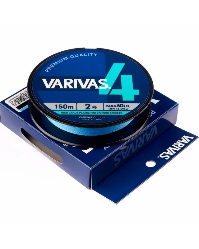 Шнур Varivas 4 150m-PE2.0 30lb water blue