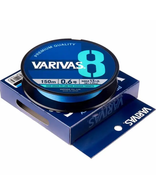 Шнур Varivas 8 150m-PE0.6 13lb water blue 