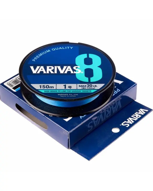 Шнур Varivas 8 150m-PE1.0 20lb water blue