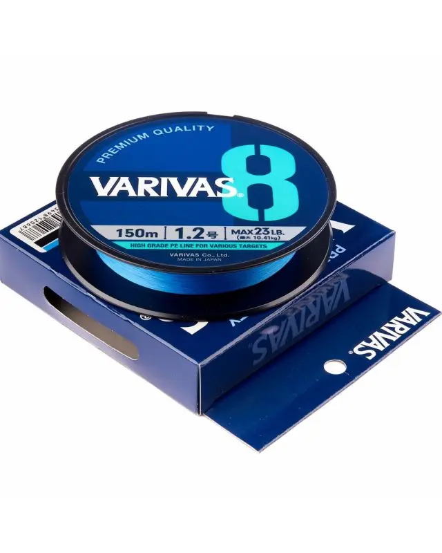 Шнур Varivas 8 150m-PE1.2 23lb water blue 