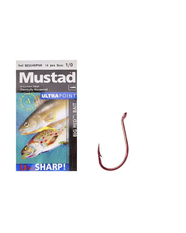 Гачок Mustad Big Red 92554NPNR №1/0(14)