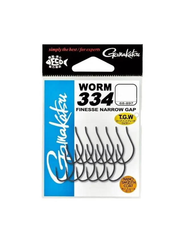 Гачок Gamakatsu Worm 334 №1/0(10шт)