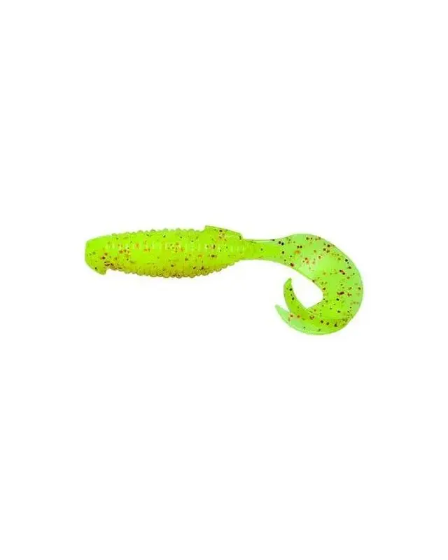 Силікон Keitech Flapper Grub 4" (7шт) PAL 01 chartreuse red flake