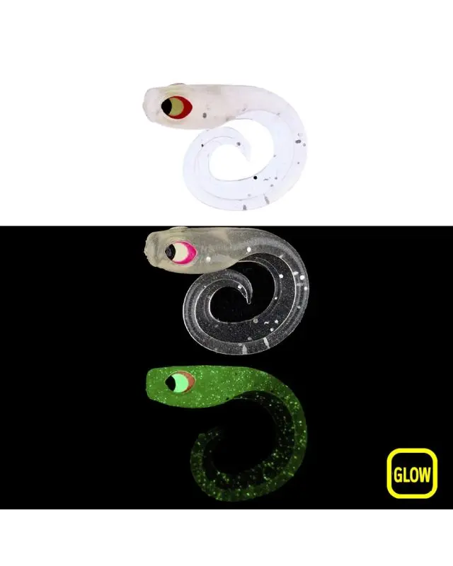 Силікон Progre Aji Milk Microbait 1.7"(12шт)glow silver glitter