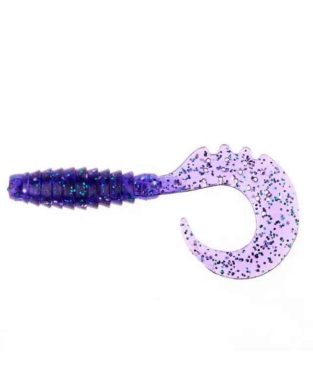 Силікон FishUp Fancy Grub 2.5" (10шт) 060 dark violet/peac&silver