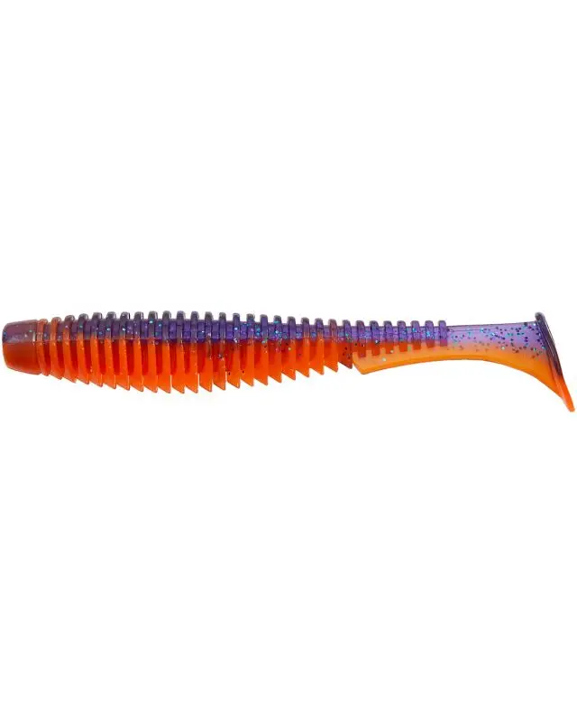 Силікон FishUp U-Shad 4"(8шт)207 dark violet/orange