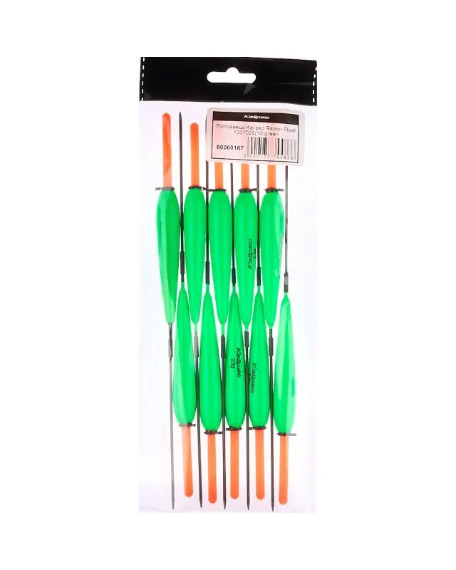 Поплавець Kalipso Raptor Float 1007020 (10шт) green 2.0г