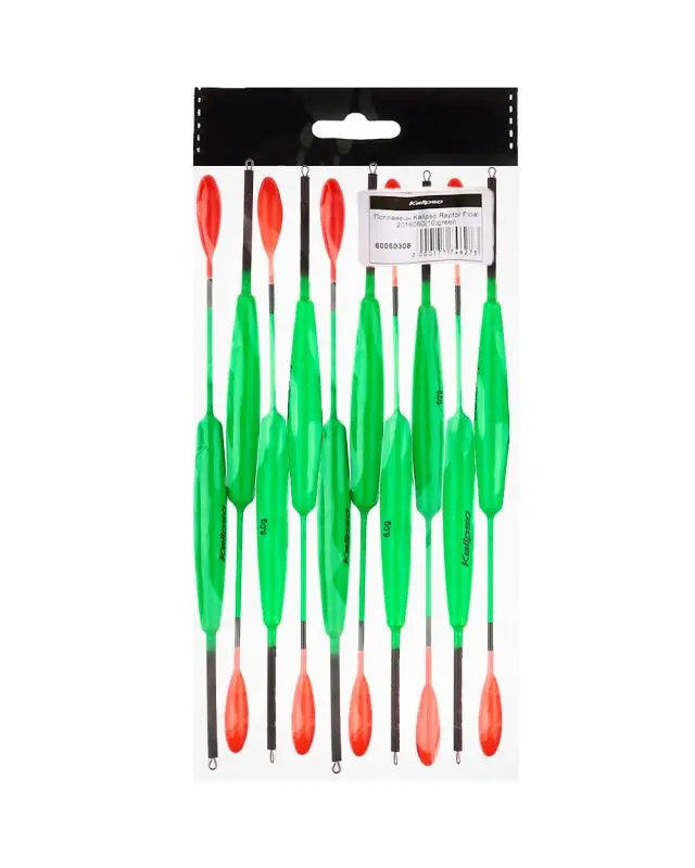 Поплавець Kalipso Raptor Float 2016060 (10шт) green 6.0г