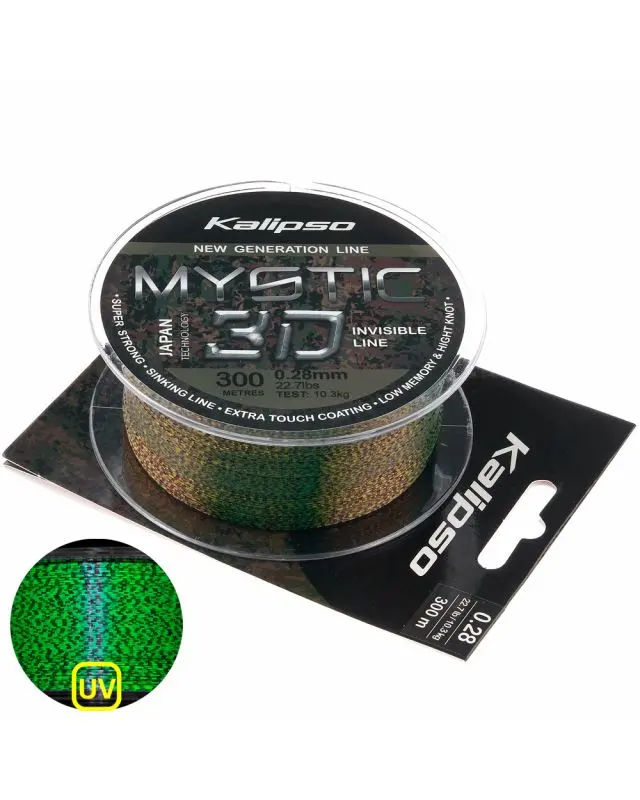 Волосінь Kalipso Mystic 3D Amber 300m 0.28mm