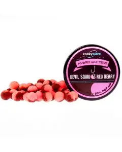 Бойли Crazy Carp Hybrid Wafters 12mm devil squid&red berry 75g