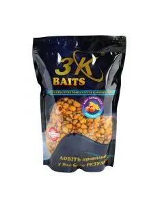 Прикормка 3K Baits зерновий мікс кукурудза(карамель)1kg