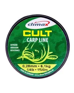 Леска Climax Cult Carp line 1500m 0.28mm 6.1kg black