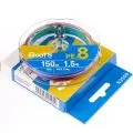 Шнур Gosen Roots X8 150m PE1.5 30lb multicolor